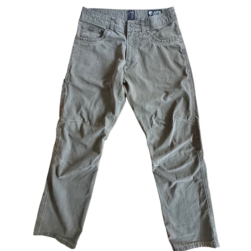 Kuhl Rydr Mens 32x32 Utility Vintage Patina Dye Olive Green Cotton Blend Pants - Picture 2 of 6